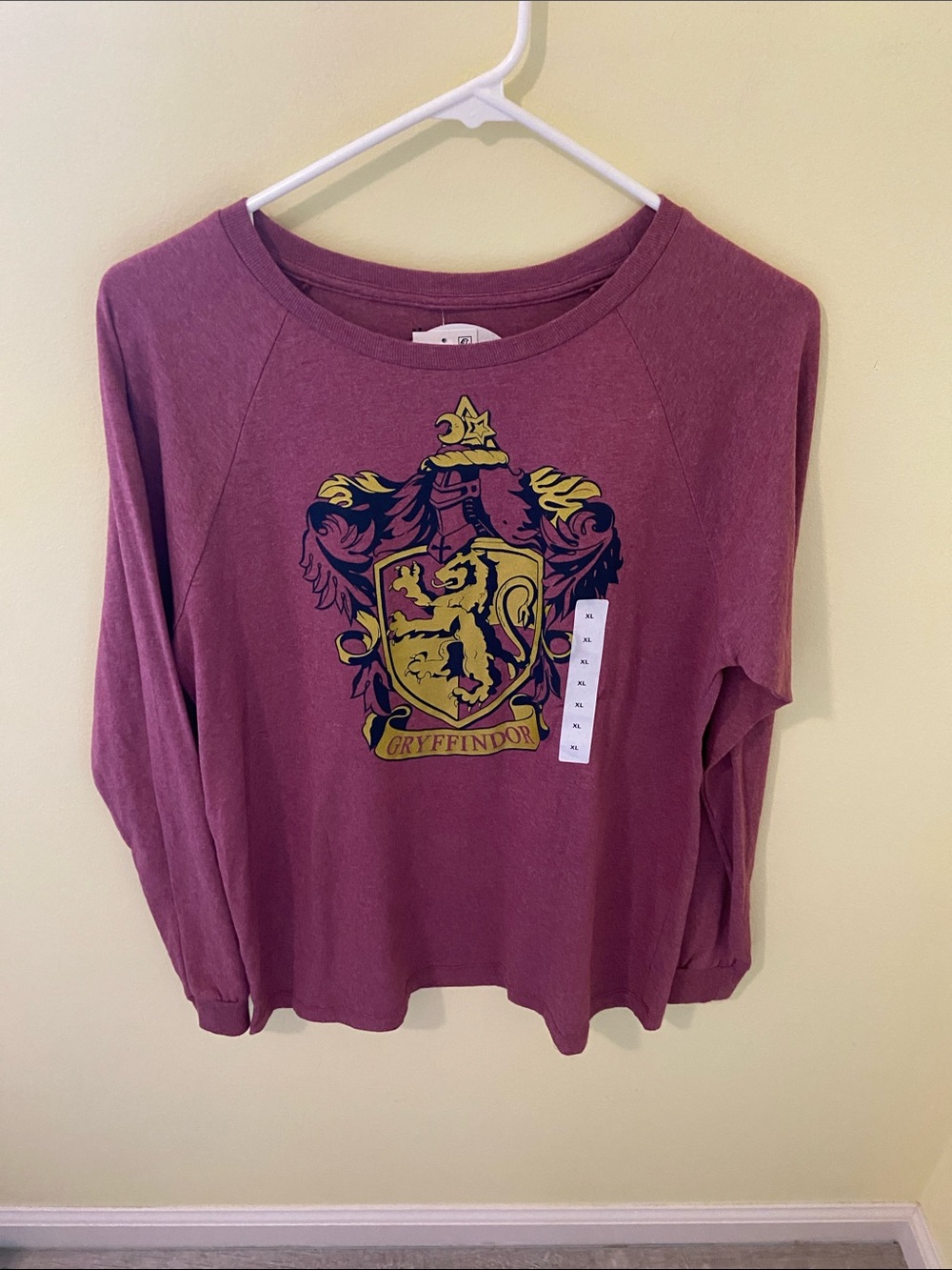 Warner Bros. Burgundy and Yellow Gryffindor Crest Tee